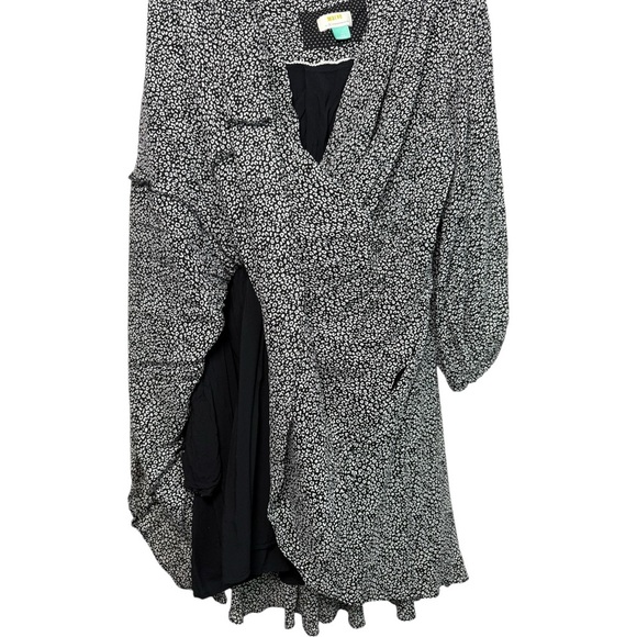 Anthropologie 3X Leopard Print Wrap Long Sleeve Mini Dress - Picture 7 of 12